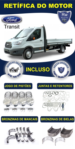 Retífica de motor Ford Transit peças originais Pacote Completo Rw motores